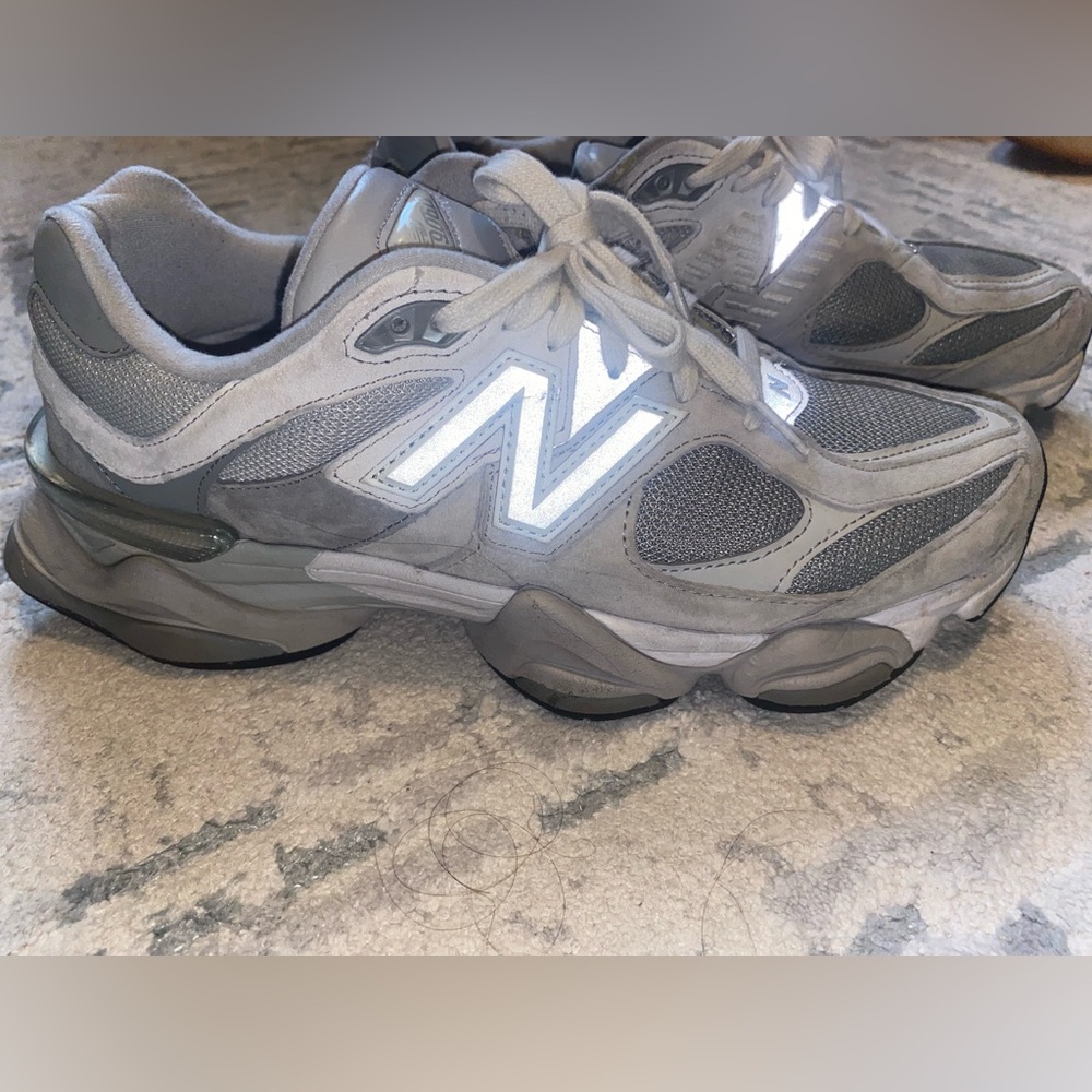 New Balance Gray and White Sneakers